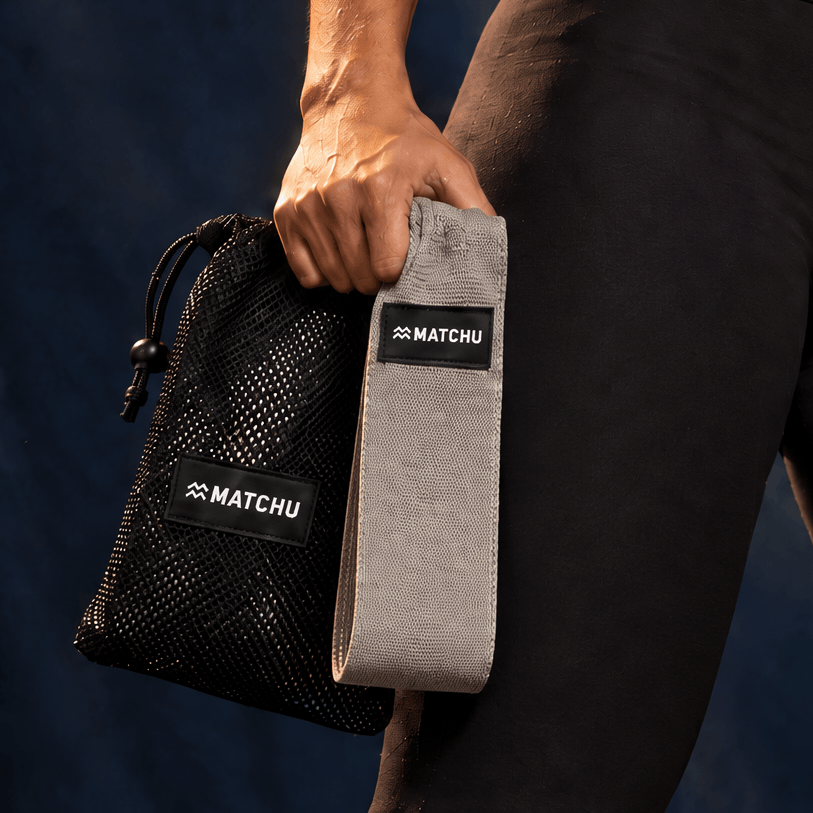 Banda de resistência em tecido com bolsa Matchu Sports