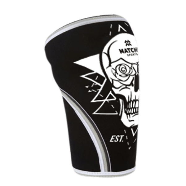 Knee sleeve skull zijkant