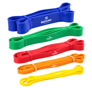 Conjunto completo de faixas elásticas Matchu, 2-54 kg, amarelo, laranja, vermelho, verde, azul